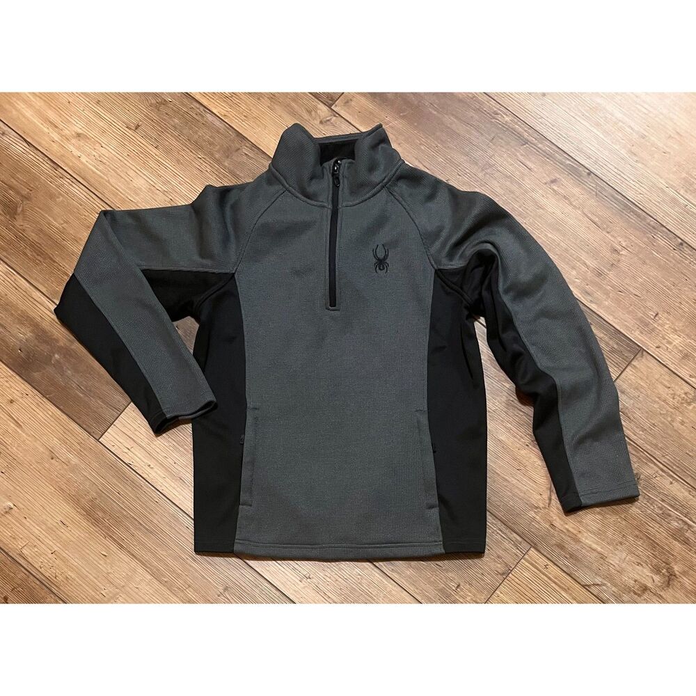Spyder Men Outbound 1/4 Core Gray/Black Sweater Sz S